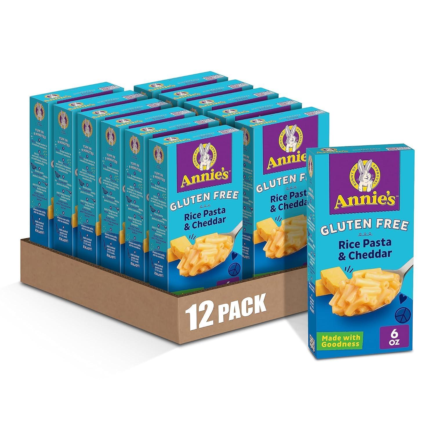 image:imageAnnies Gluten Free Rice Pasta and Cheddar Made with Real Cheese 6 oz Pack of 12Cheddar