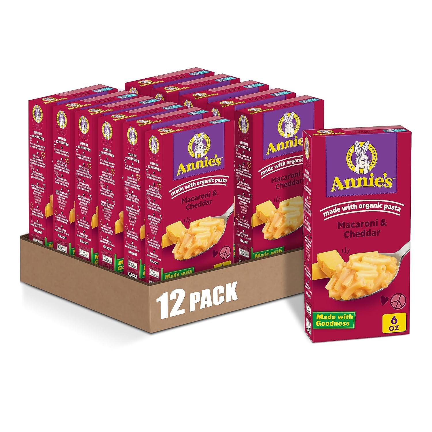 image:imageAnnies Macaroni and Cheddar Reduced Sodium Made with Organic Pasta 6 oz Pack of 12Reduced Sodium Cheddar Cheese