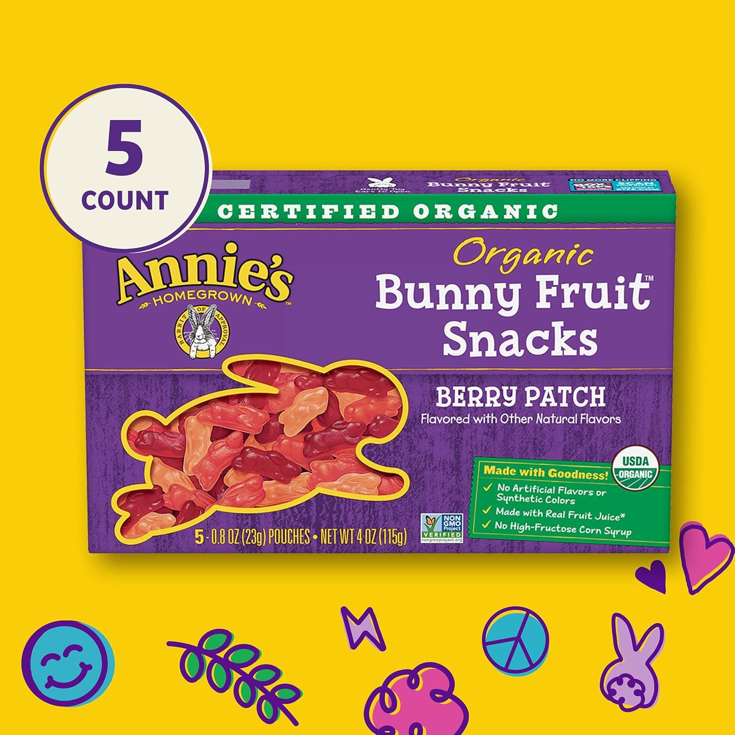image:imageAnnies Organic Berry Patch Bunny Fruit Snacks Gluten Free 16 oz 20 ctBerry Patch