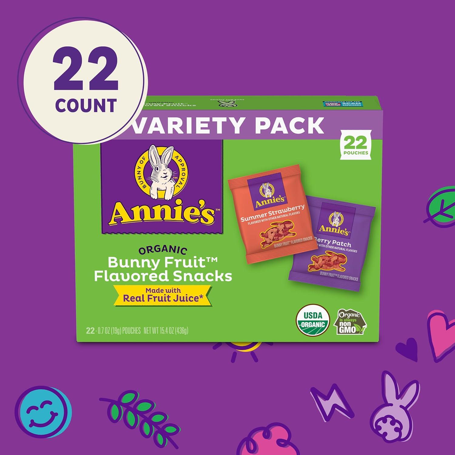 image:imageAnnies Organic Berry Patch Bunny Fruit Snacks Gluten Free 16 oz 20 ctVariety Pack
