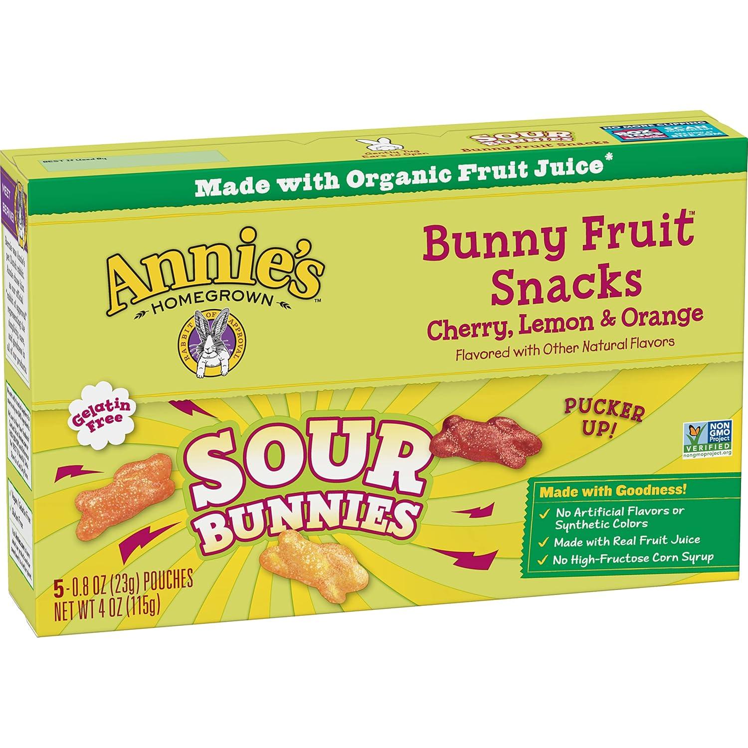 image:imageAnnies Organic Bunny Fruit Flavored Snacks Summer Strawberry Gluten Free Value Pack 22 Pouches 154 ozFruit