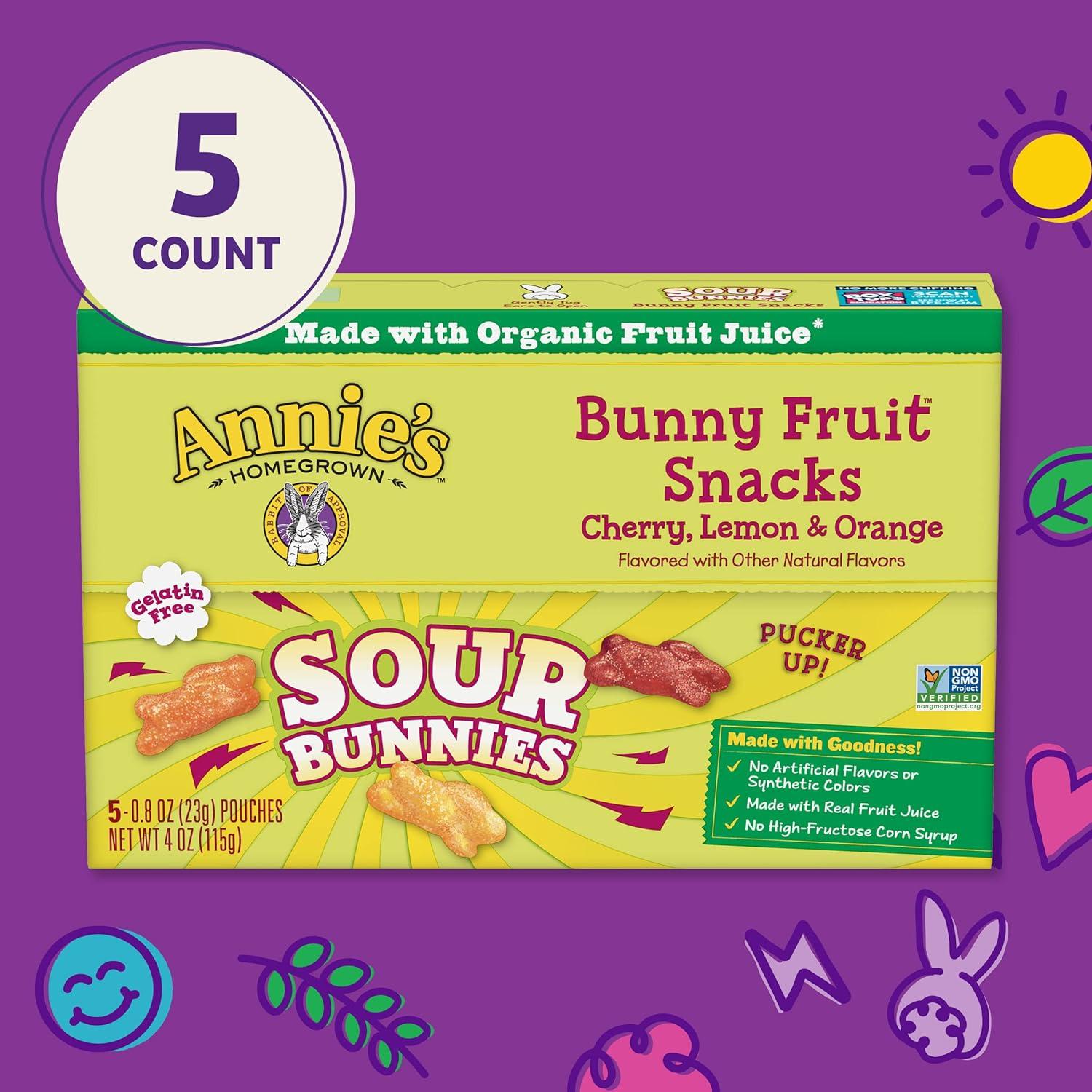 image:imageAnnies Organic Bunny Fruit Flavored Snacks Summer Strawberry Gluten Free Value Pack 22 Pouches 154 ozFruit