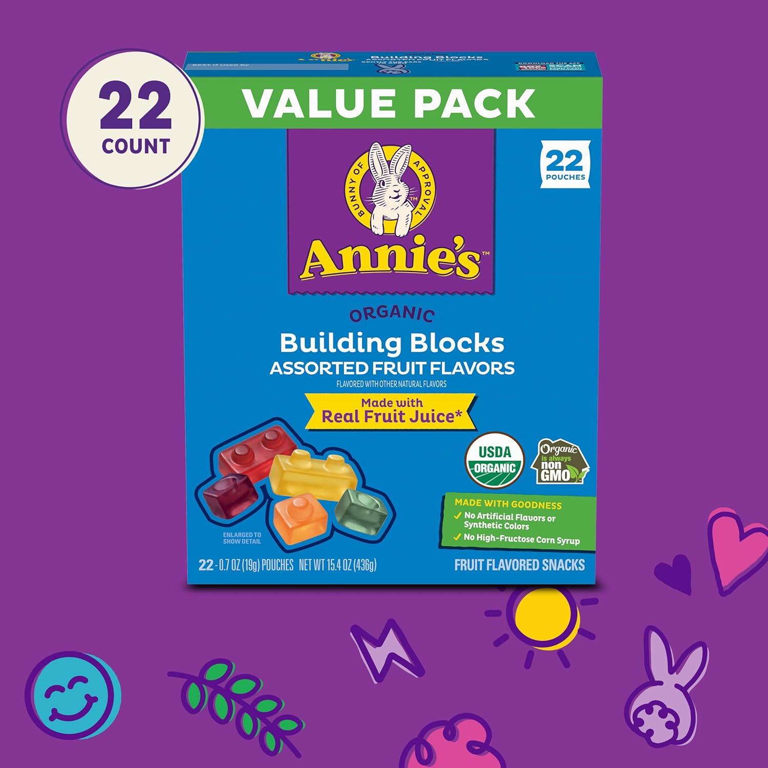 image:imageAnnies Organic Bunny Fruit Flavored Snacks Summer Strawberry Gluten Free Value Pack 22 Pouches 154 ozFruit