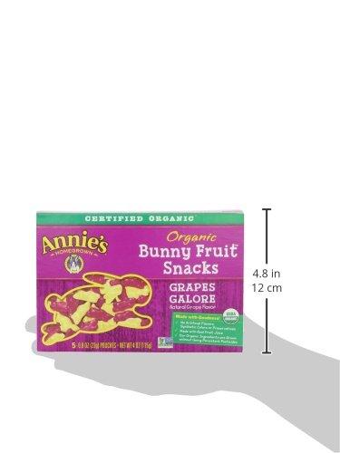 image:imageAnnies Organic Bunny Fruit Flavored Snacks Summer Strawberry Gluten Free Value Pack 22 Pouches 154 ozGrapes Galore