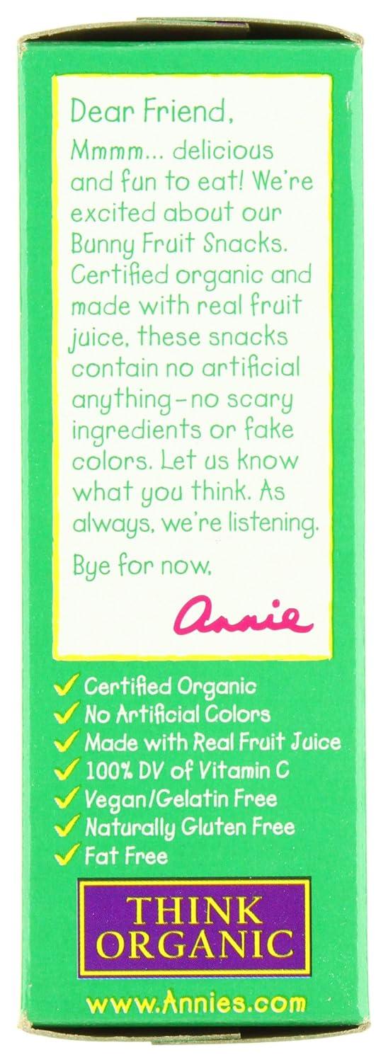 image:imageAnnies Organic Bunny Fruit Flavored Snacks Summer Strawberry Gluten Free Value Pack 22 Pouches 154 ozOrganic
