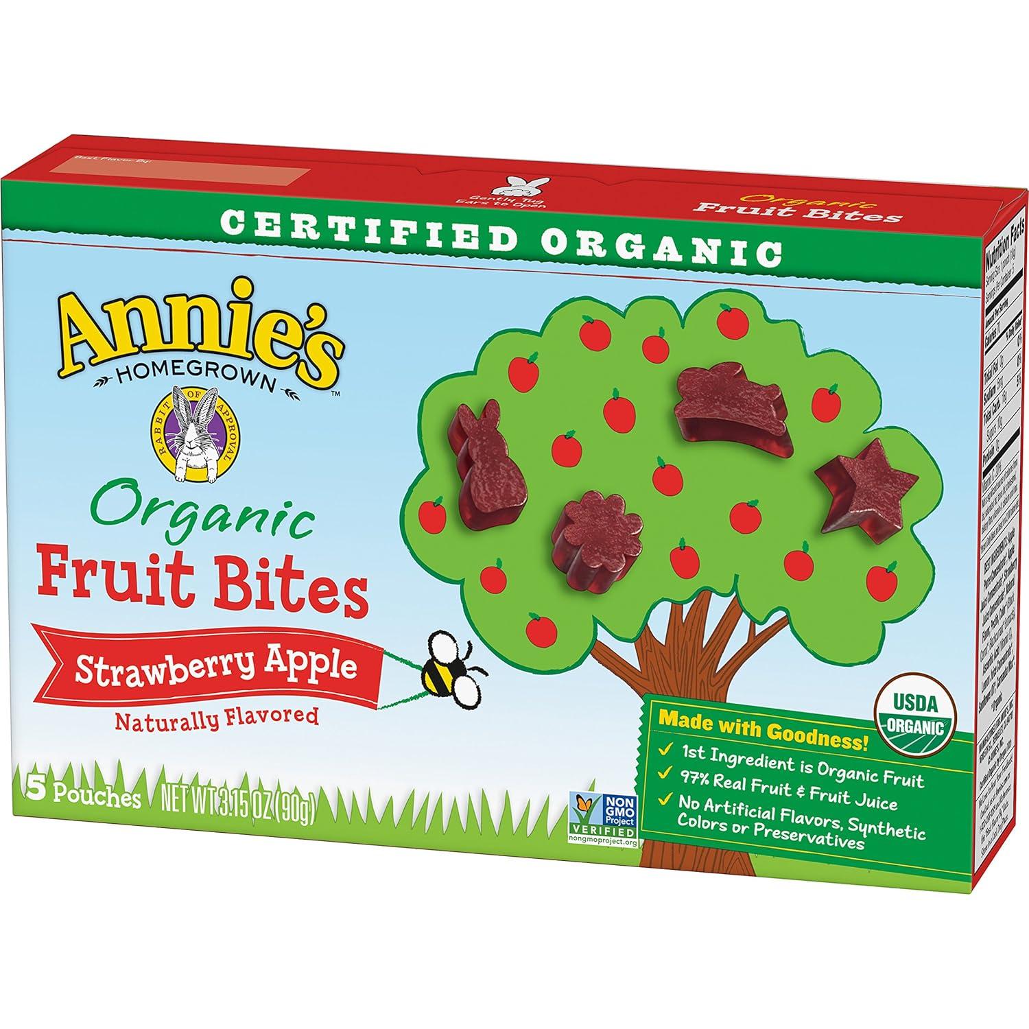 image:imageAnnies Organic Bunny Fruit Flavored Snacks Summer Strawberry Gluten Free Value Pack 22 Pouches 154 ozSummer Strawberry