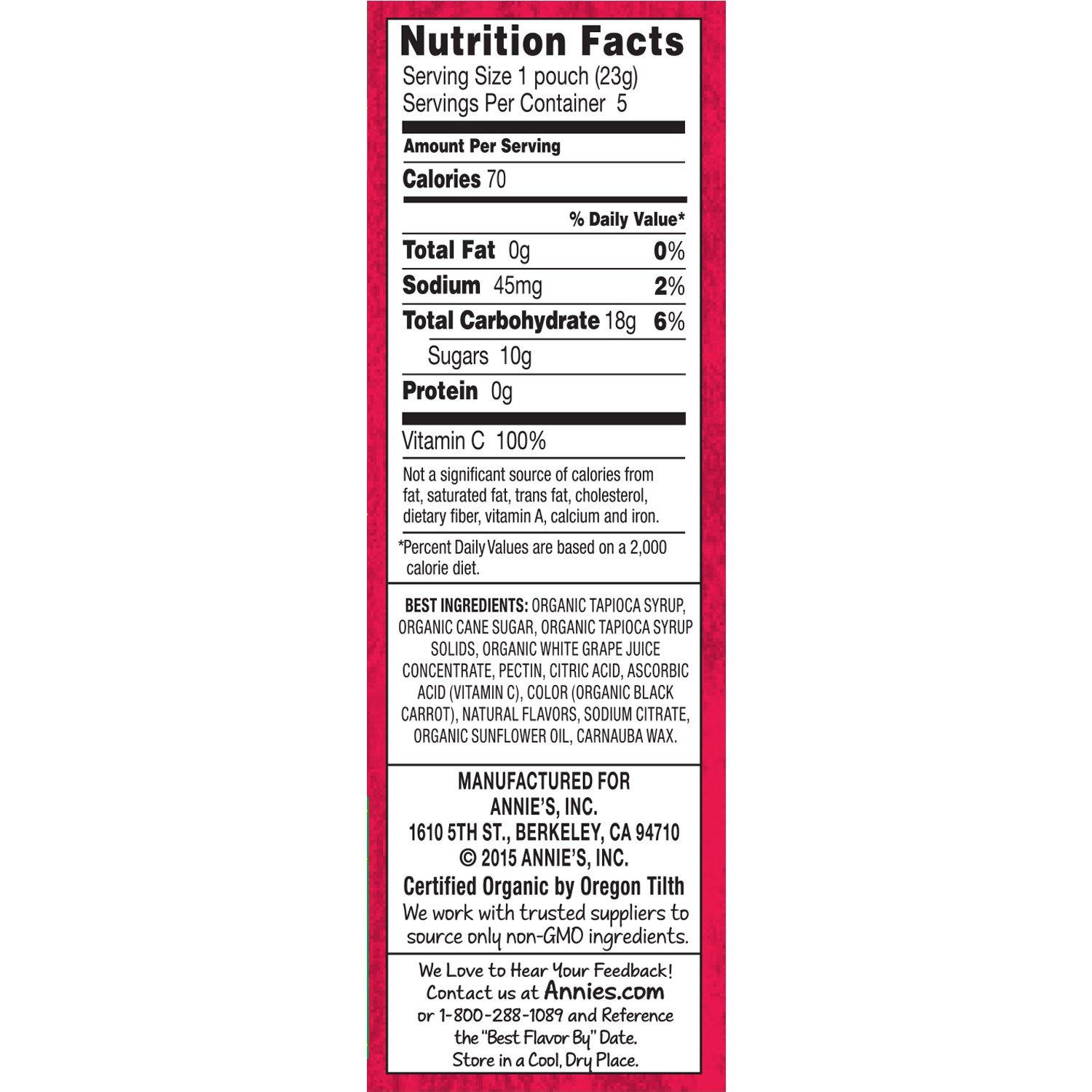 image:imageAnnies Organic Bunny Fruit Flavored Snacks Summer Strawberry Gluten Free Value Pack 22 Pouches 154 ozSummer Strawberry