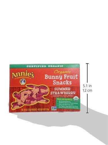image:imageAnnies Organic Bunny Fruit Flavored Snacks Summer Strawberry Gluten Free Value Pack 22 Pouches 154 ozSummer Strawberry