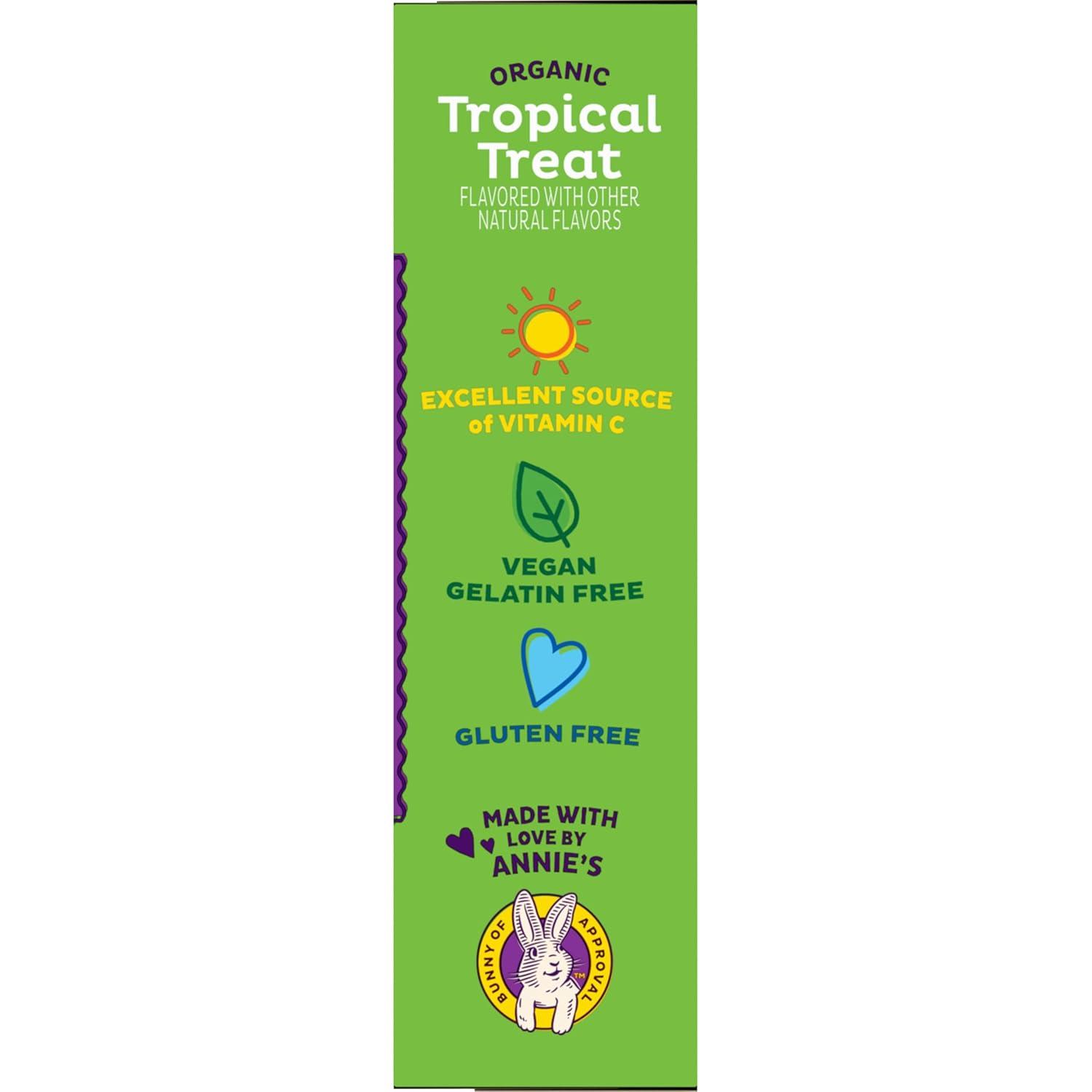 image:imageAnnies Organic Bunny Fruit Flavored Snacks Summer Strawberry Gluten Free Value Pack 22 Pouches 154 ozTropical Treat