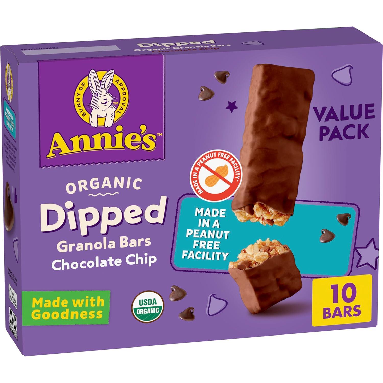 image:imageAnnies Organic Chewy Granola Bars Chocolate Chip 6 Bars 534 oz Pack of 12Chocolate Chip
