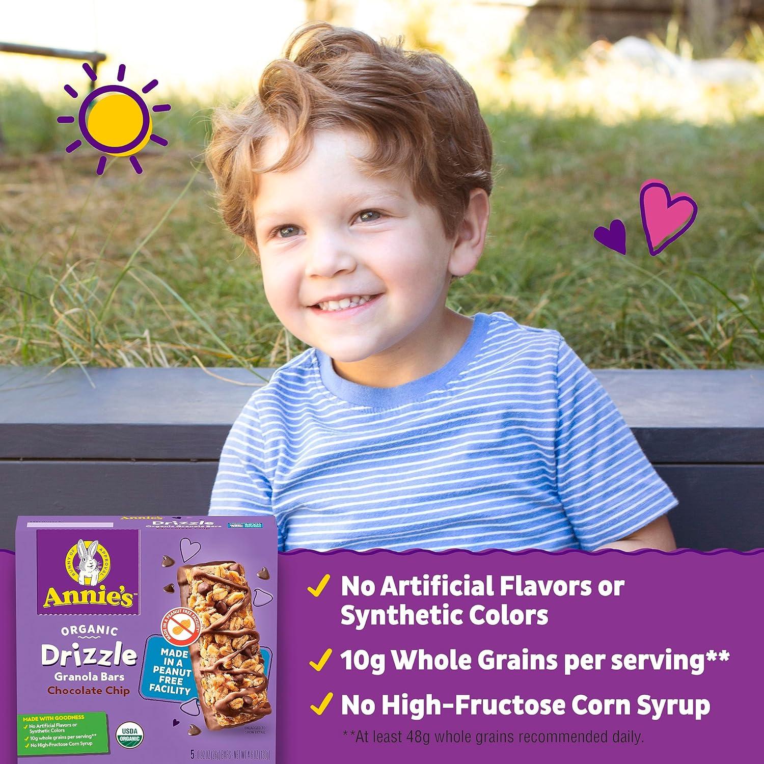 image:imageAnnies Organic Chewy Granola Bars Chocolate Chip 6 Bars 534 oz Pack of 12Chocolate Chip