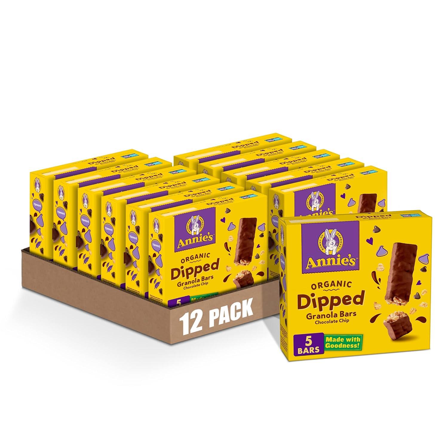 image:imageAnnies Organic Chewy Granola Bars Chocolate Chip 6 Bars 534 oz Pack of 12Chocolate Chip