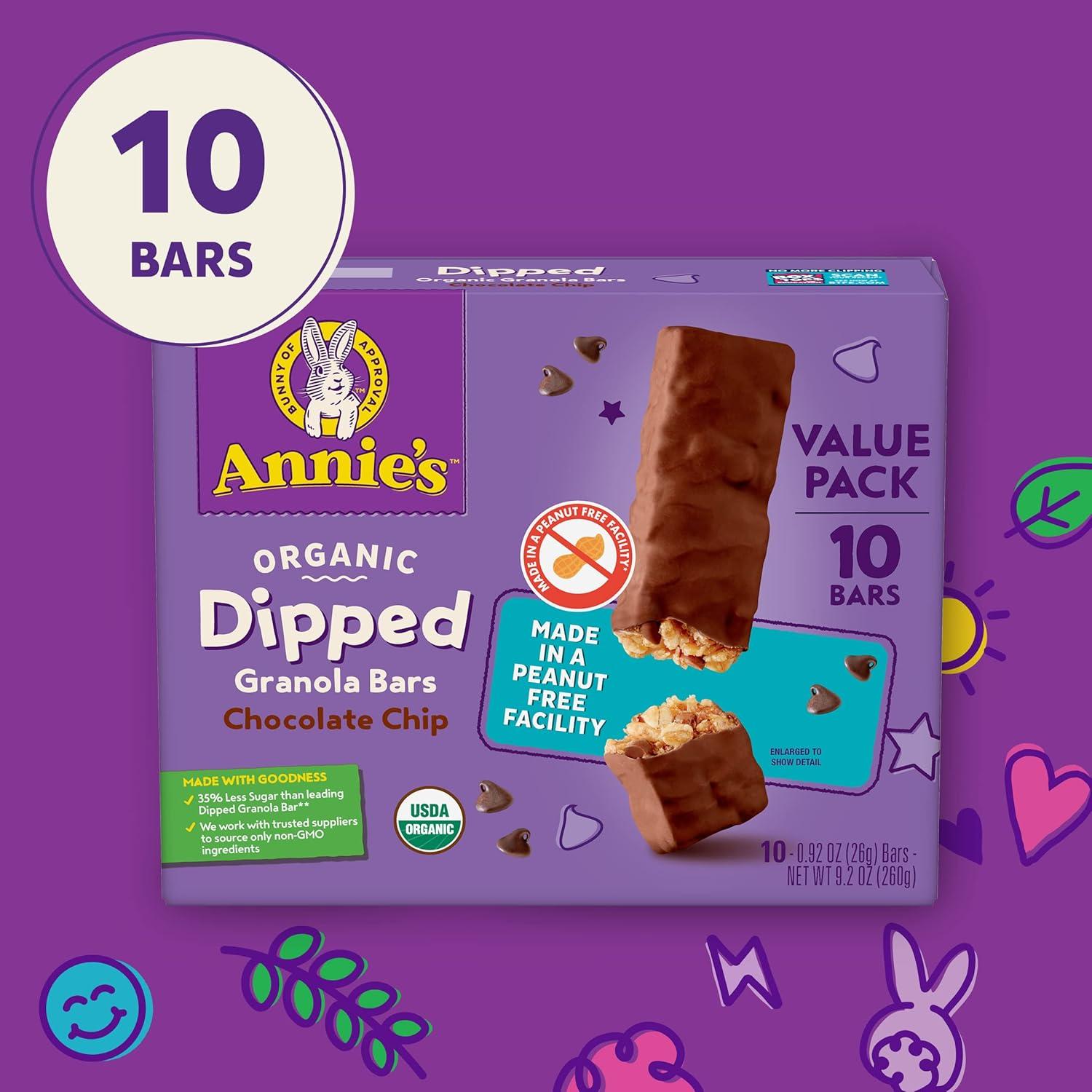 image:imageAnnies Organic Chewy Granola Bars Chocolate Chip 6 Bars 534 oz Pack of 12Chocolate Chip