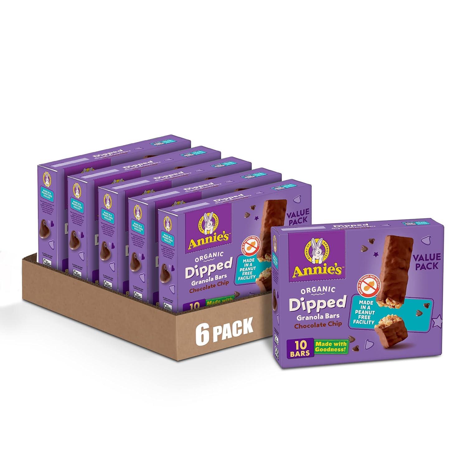 image:imageAnnies Organic Chewy Granola Bars Chocolate Chip 6 Bars 534 oz Pack of 12Chocolate Chip