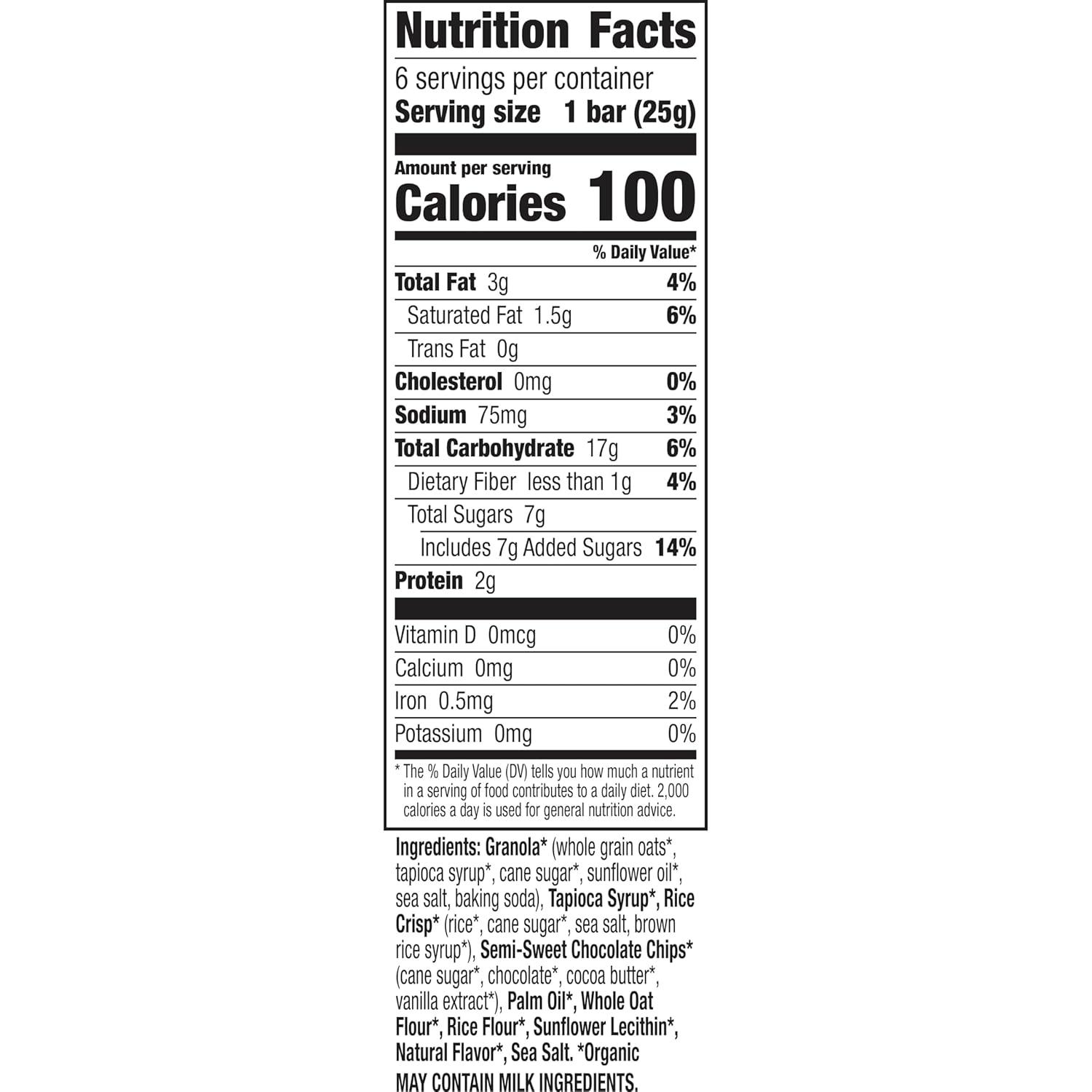 image:imageAnnies Organic Chewy Granola Bars Chocolate Chip 6 Bars 534 oz Pack of 12Chocolate Chip