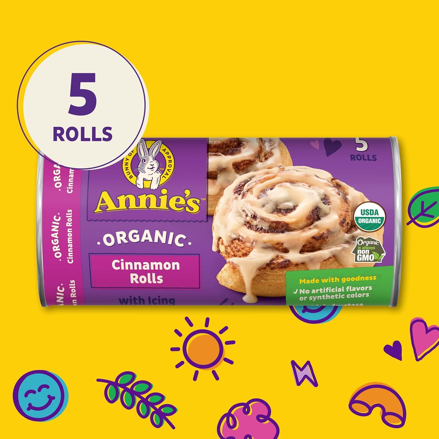 image:imageAnnies Organic Cinnamon Rolls with Icing Refrigerated Dough 5 Rolls 175 oz