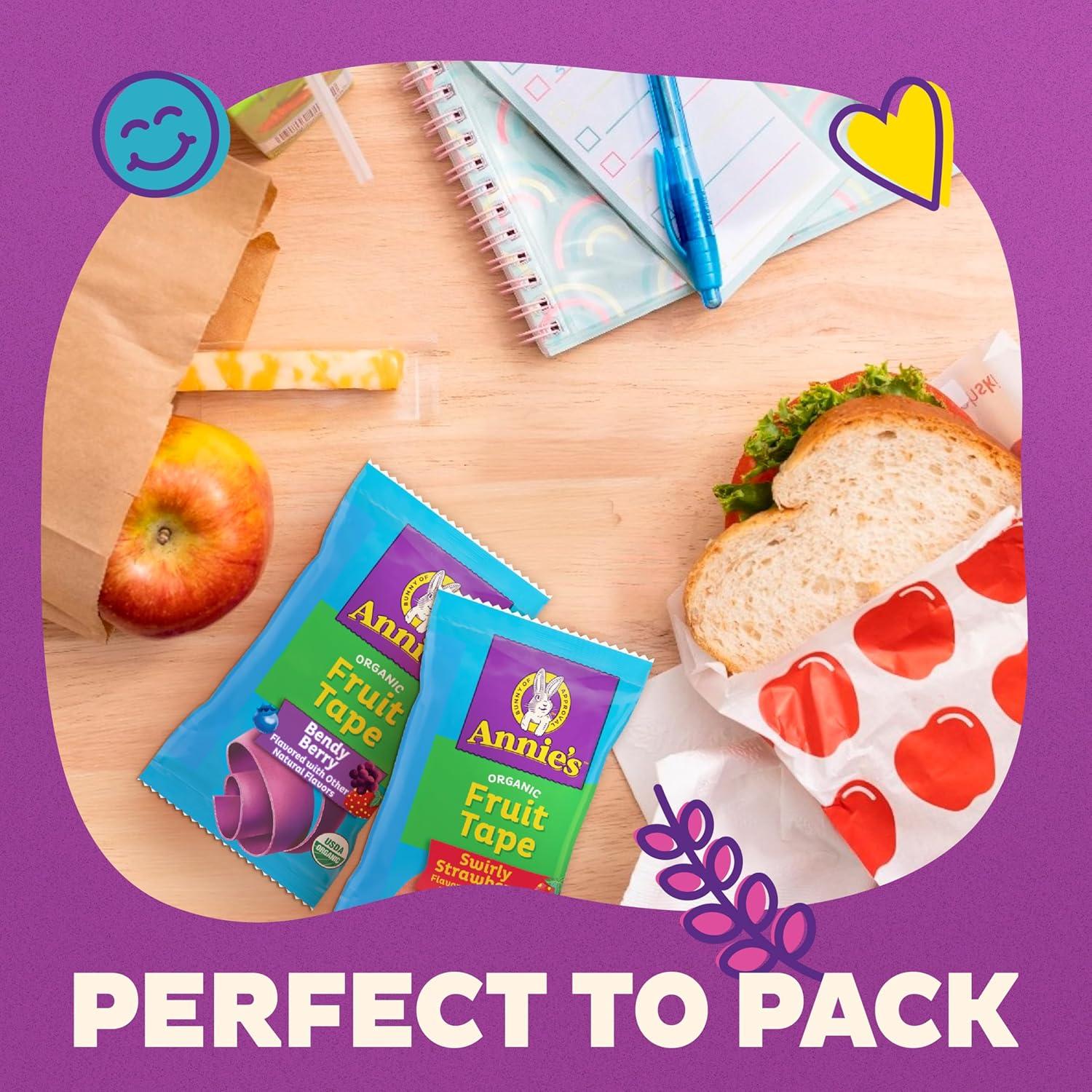 image:imageAnnies Organic Fruit Tape Swirly Strawberry and Bendy Berry Gluten Free Variety Pack 12 Rolls 9 ozStrawberry Bendy Berry