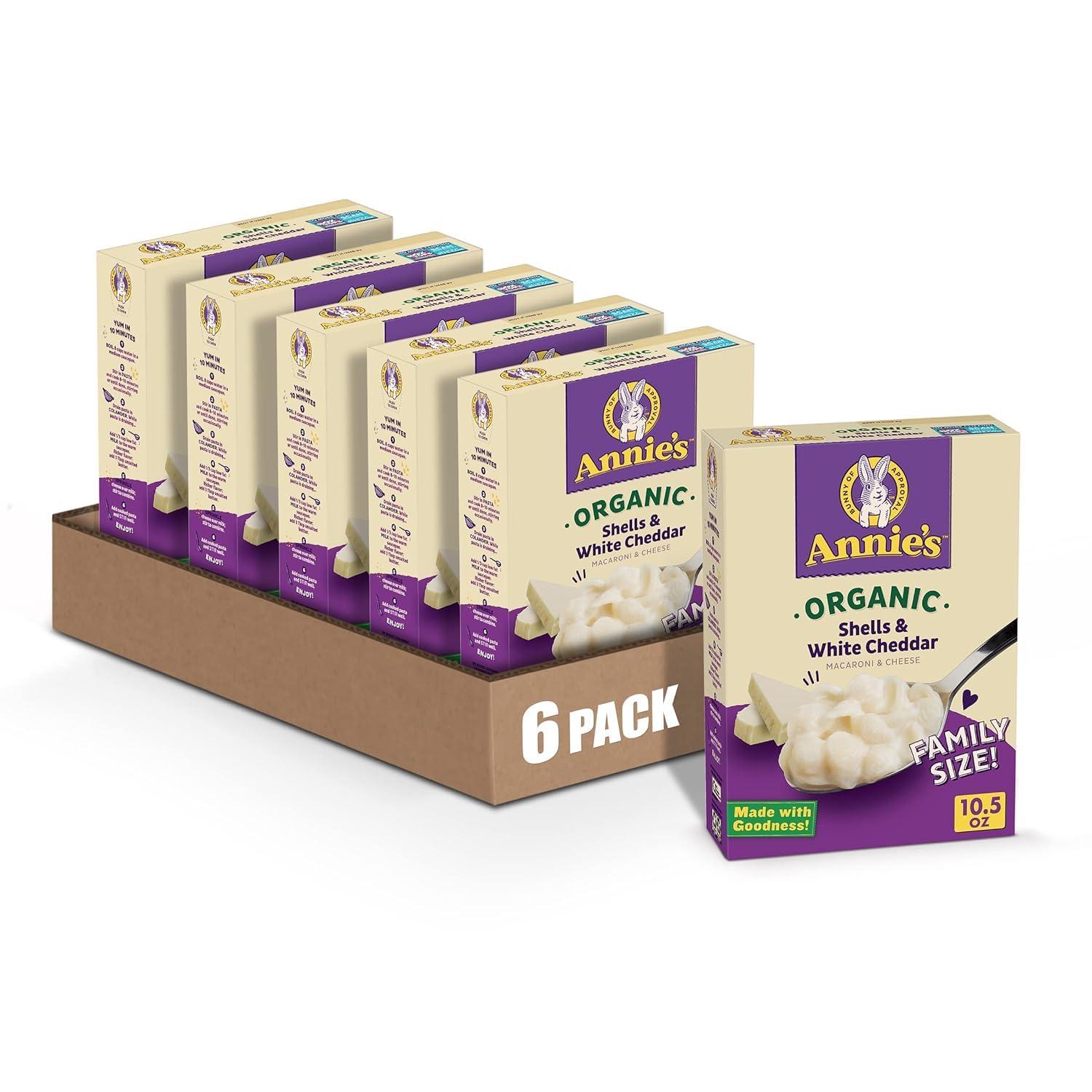 image:imageAnnies Organic Macaroni and Classic Cheddar Made with Real Cheese 6 oz Pack of 12White Cheddar