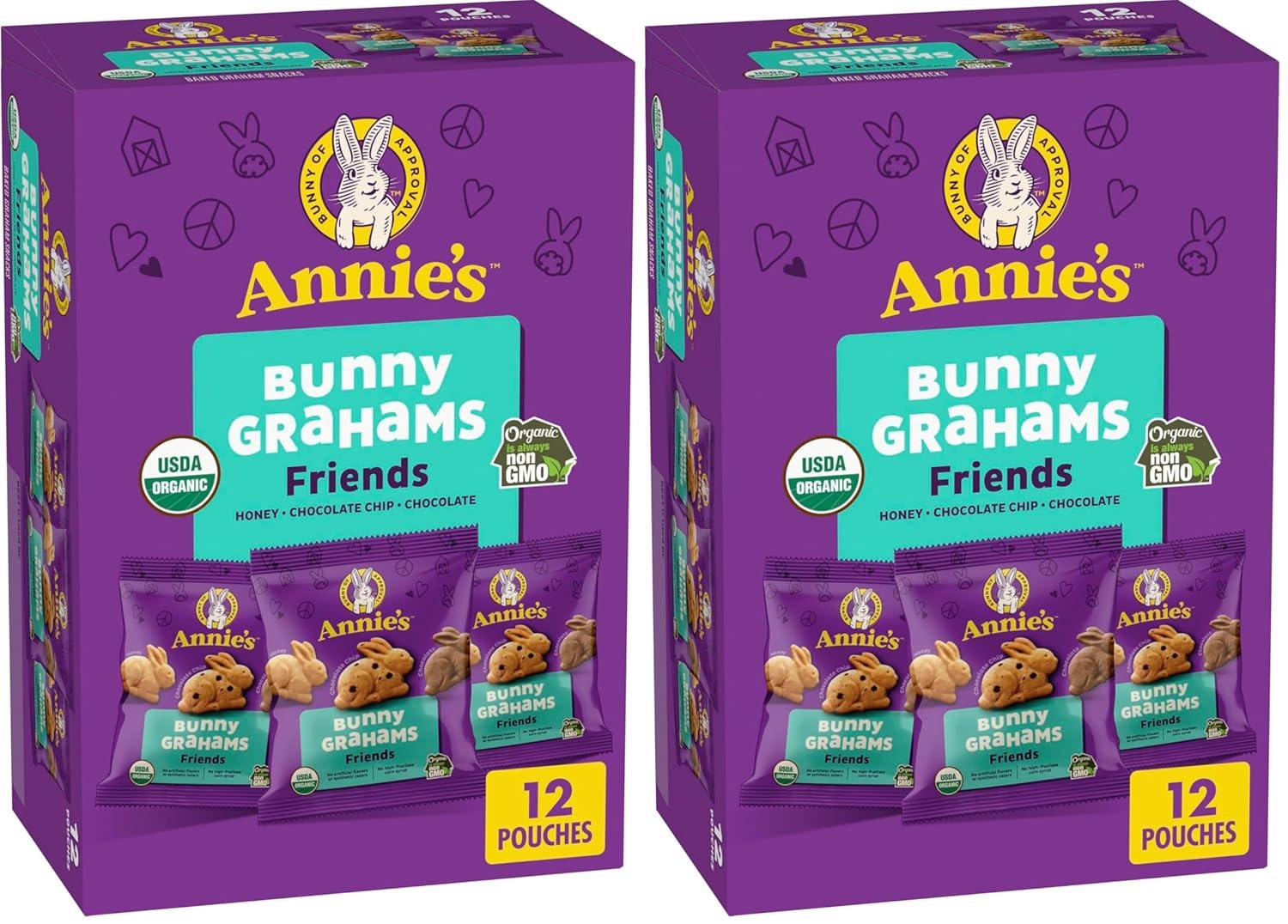 image:imageAnnies Organic Snack Variety Pack Cheddar Bunnies and Bunny Grahams 1 oz 36 ctFriends Bunny Grahams