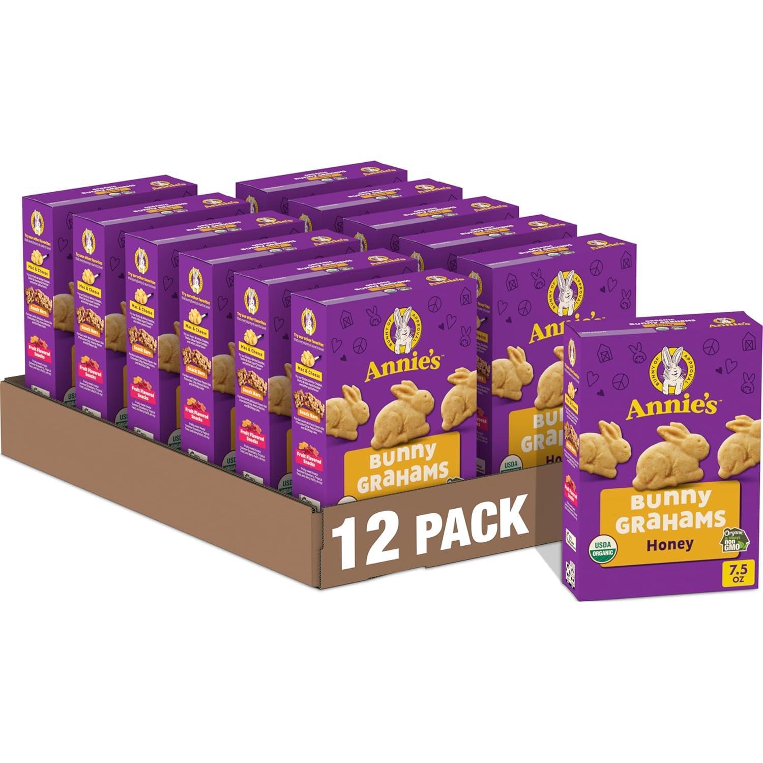 image:imageAnnies Organic Snack Variety Pack Cheddar Bunnies and Bunny Grahams 1 oz 36 ctHoney