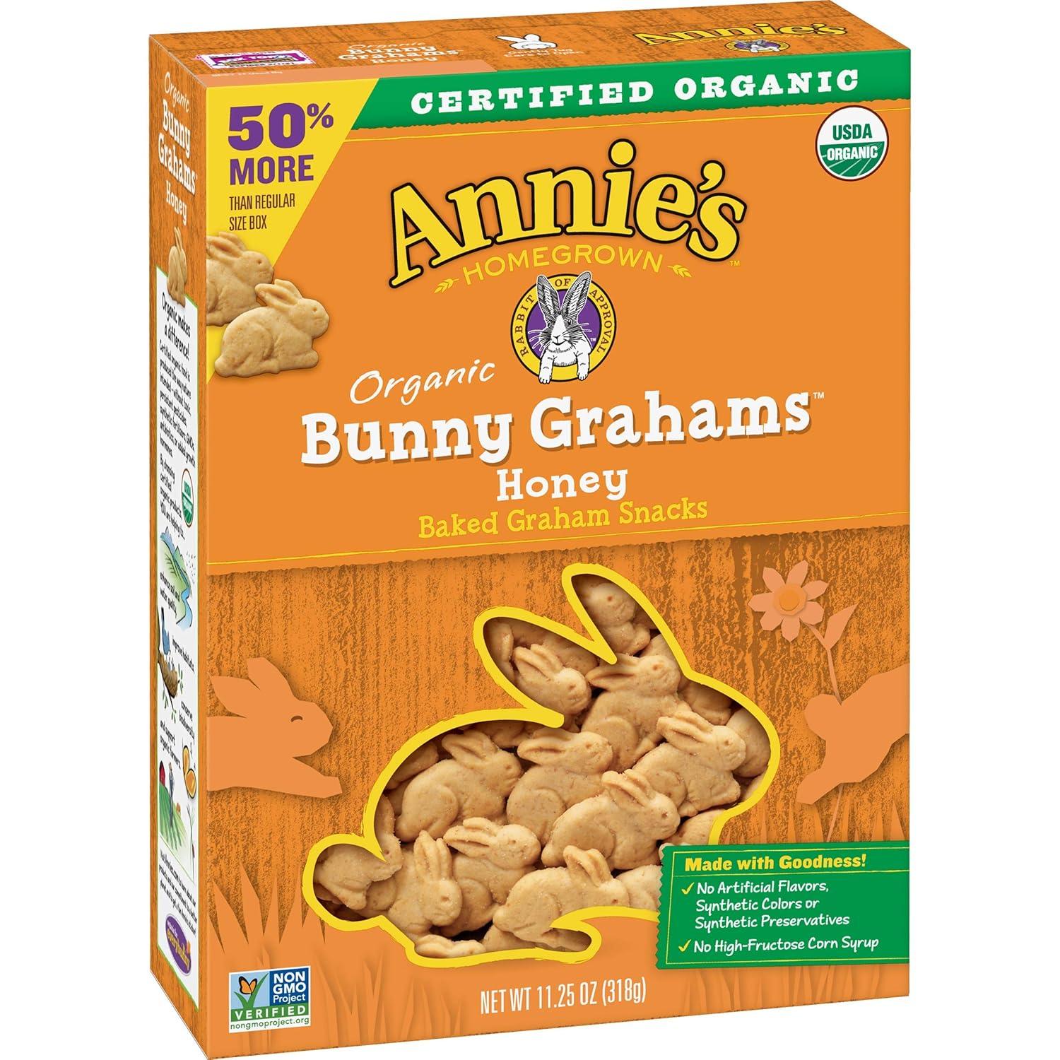 image:imageAnnies Organic Snack Variety Pack Cheddar Bunnies and Bunny Grahams 1 oz 36 ctHoney