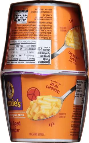 image:imageAnnies Real Aged Cheddar Microwavable Mac and Cheese Cup with Organic Pasta Made with Real Cheese Dinner Side or Snacks 201 oz Pack of 12Real Aged Cheddar