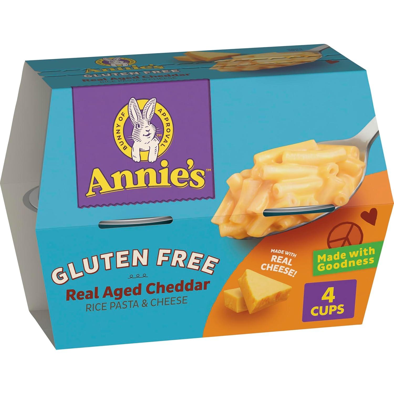 image:imageAnnies Real Aged Cheddar Microwave Mac and Cheese with Gluten Free Pasta Cups 2 Ct 402 oz Pack of 6Real Aged Cheddar
