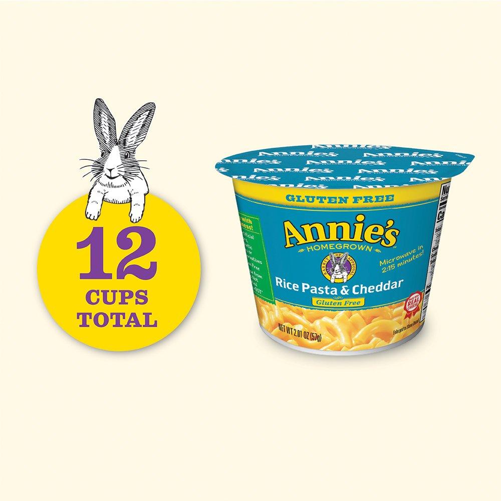 image:imageAnnies Real Aged Cheddar Microwave Mac and Cheese with Gluten Free Pasta Cups 2 Ct 402 oz Pack of 6Real Aged Cheddar