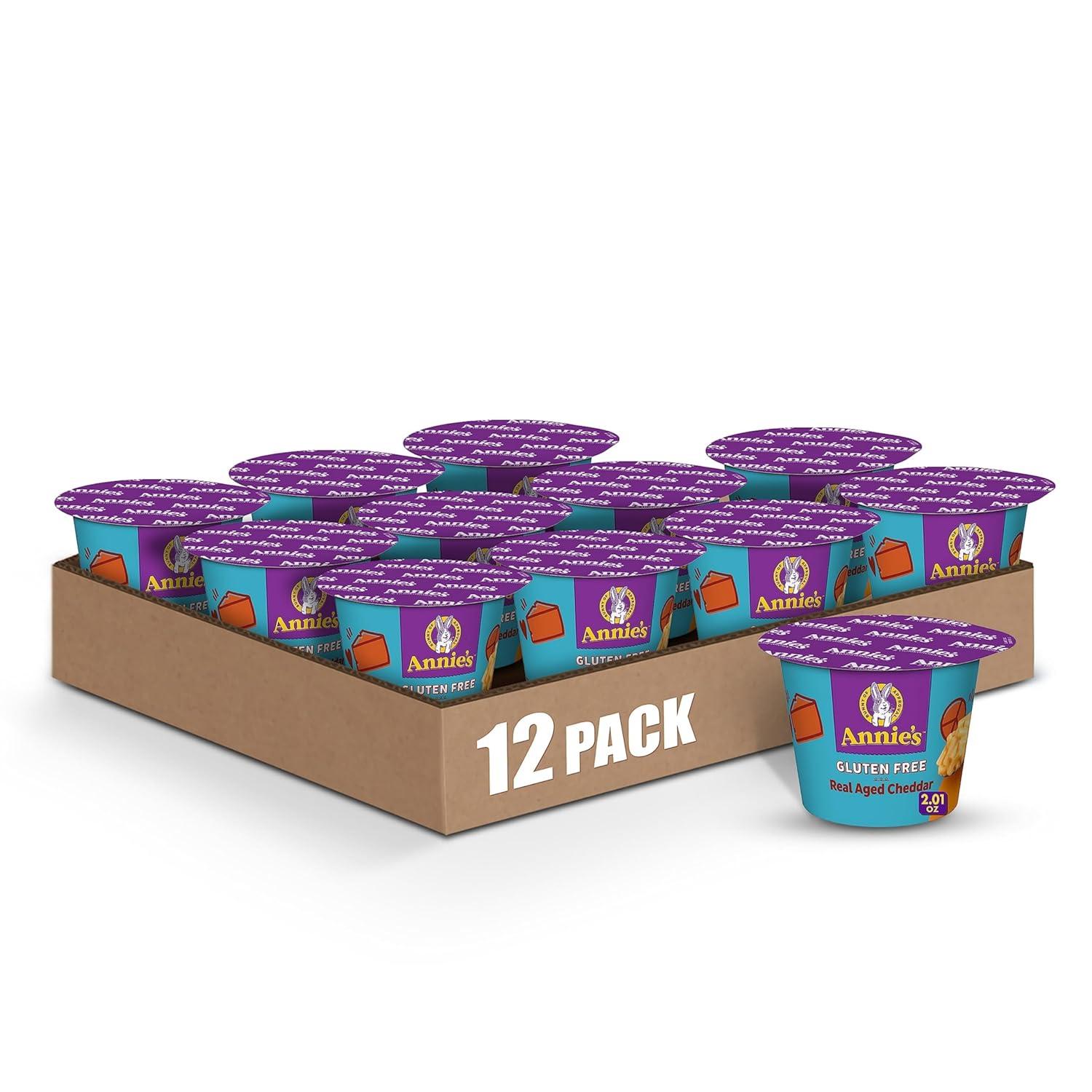 image:imageAnnies Real Aged Cheddar Microwave Mac and Cheese with Gluten Free Pasta Cups 2 Ct 402 oz Pack of 6Real Aged Cheddar