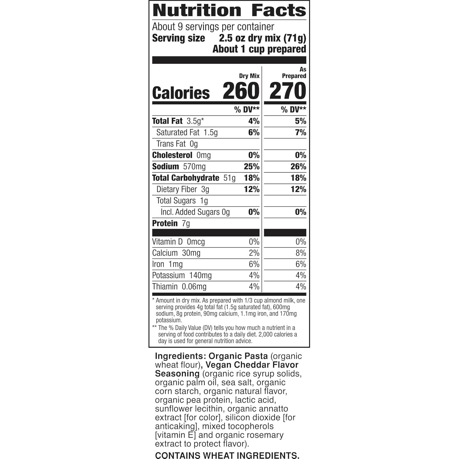 image:imageAnnies Vegan Mac and Cheddar Flavor Pasta and Sauce Organic Plant Based Dinner Side or Snacks 6 oz Pack of 12Cheddar