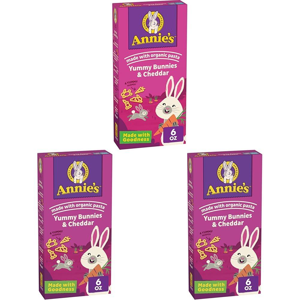 image:imageAnnies Yummy Bunnies and Cheddar Made with Real Cheese and Organic Pasta 6 oz Pack of 12Cheddar