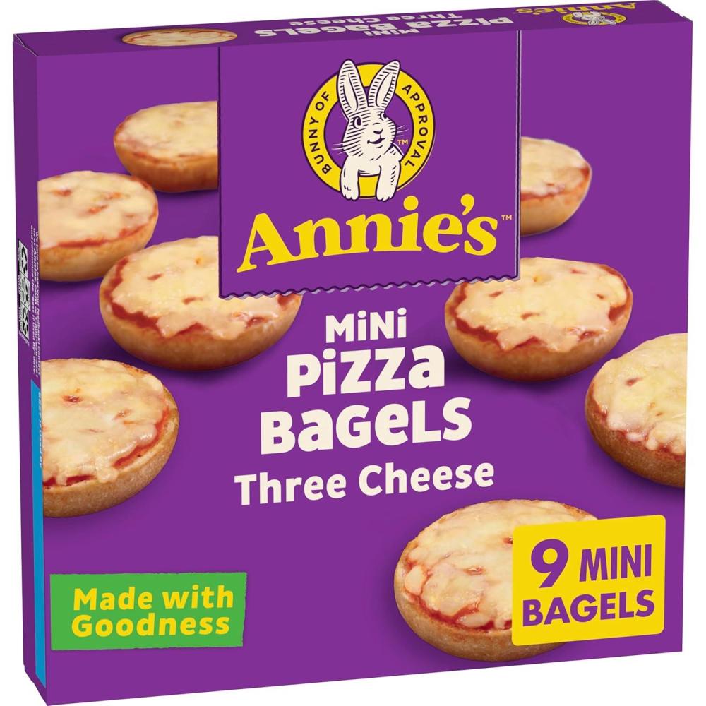 image:imageAnnies Frozen Mini Pizza Bagels Three Cheese Snacks 9 Ct 665 oz665 Ounce