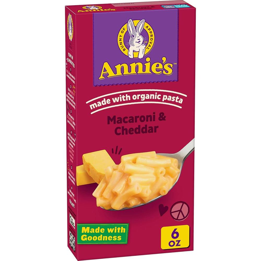 image:imageAnnies Macaroni and Cheddar Reduced Sodium Made with Organic Pasta 6 oz Pack of 12Reduced Sodium Cheddar Cheese