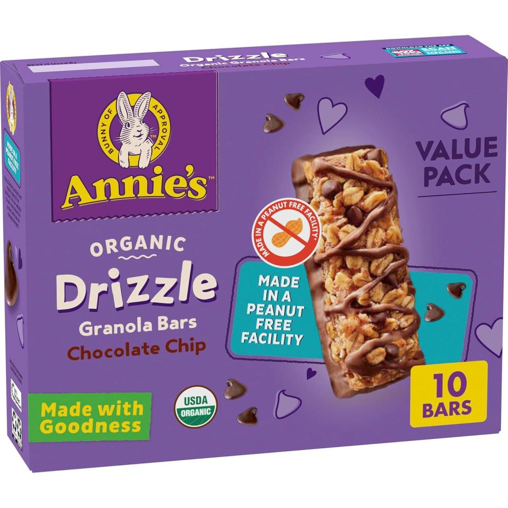 image:imageAnnies Organic Chewy Granola Bars Chocolate Chip 6 Bars 534 oz Pack of 12Chocolate Chip