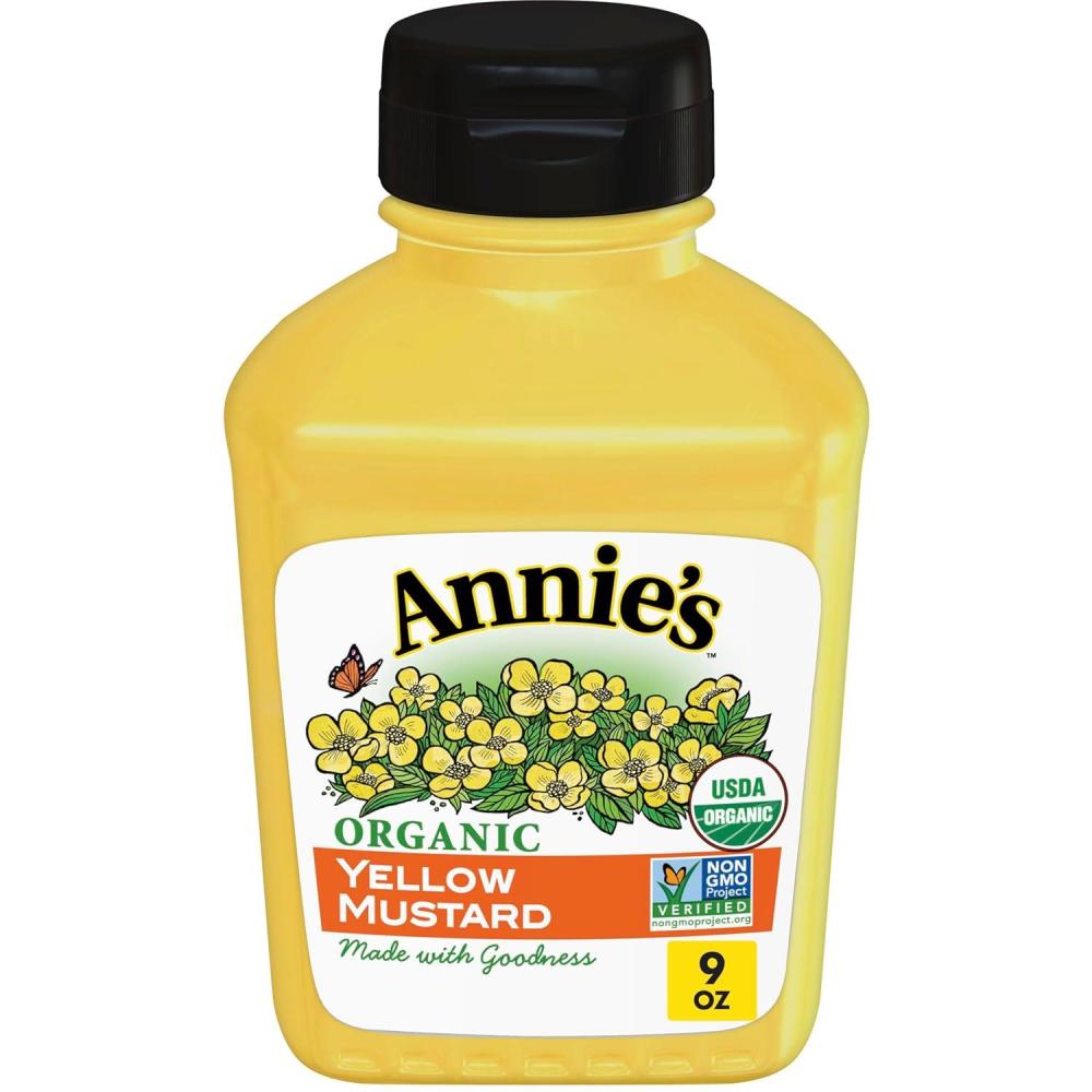 image:imageAnnies Organic Horseradish Mustard Gluten Free 9 ozYellow Mustard
