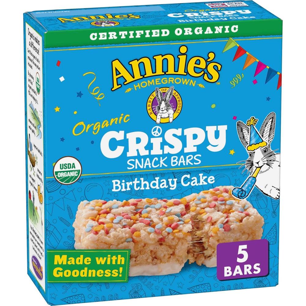 image:imageAnnies Organic Original Crispy Snack Bars Gluten Free 39 oz 5 ctBirthday Cake