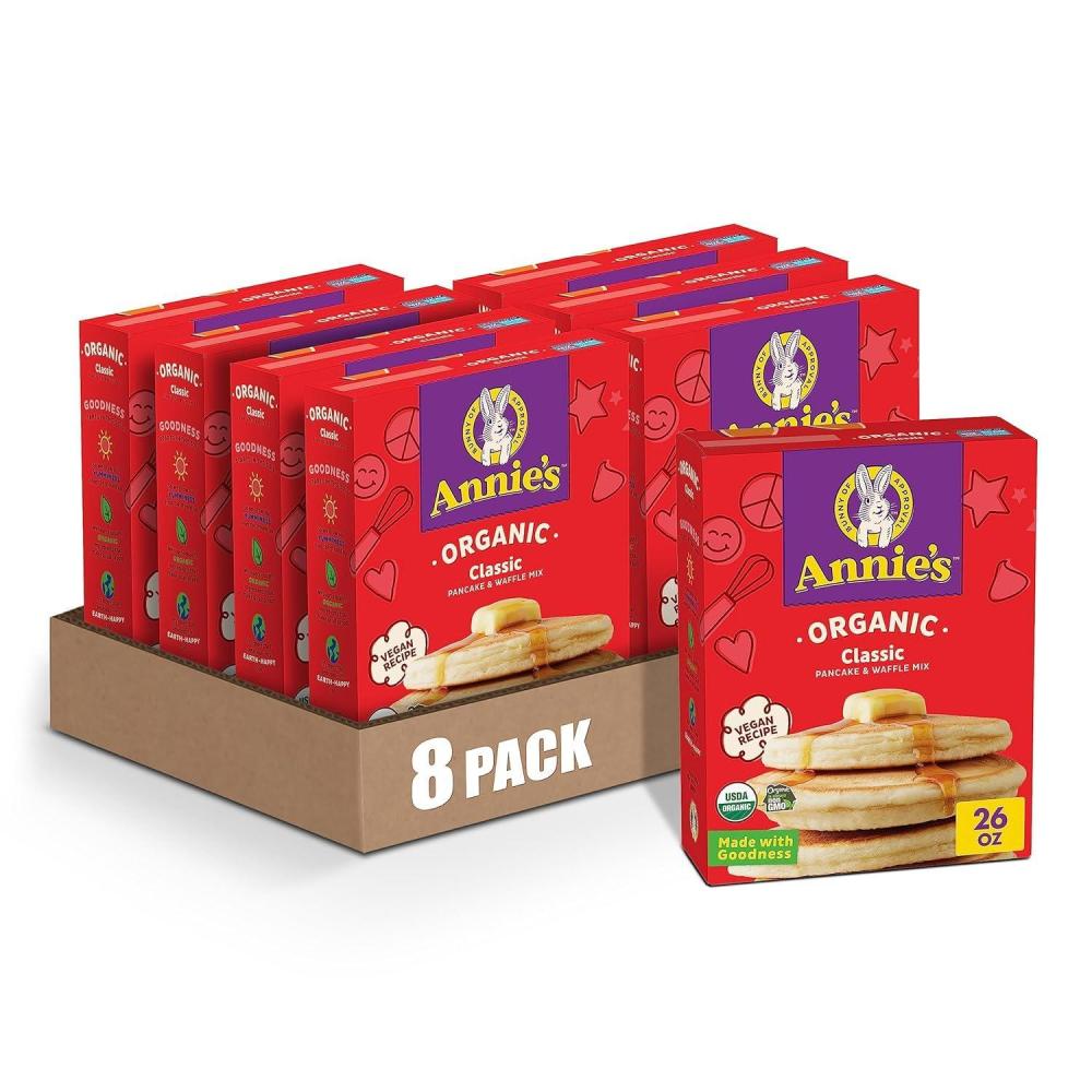 image:imageAnnies Organic Pancake and Waffle Mix Confetti Vegan Recipe 26 oz Pack of 8Classic