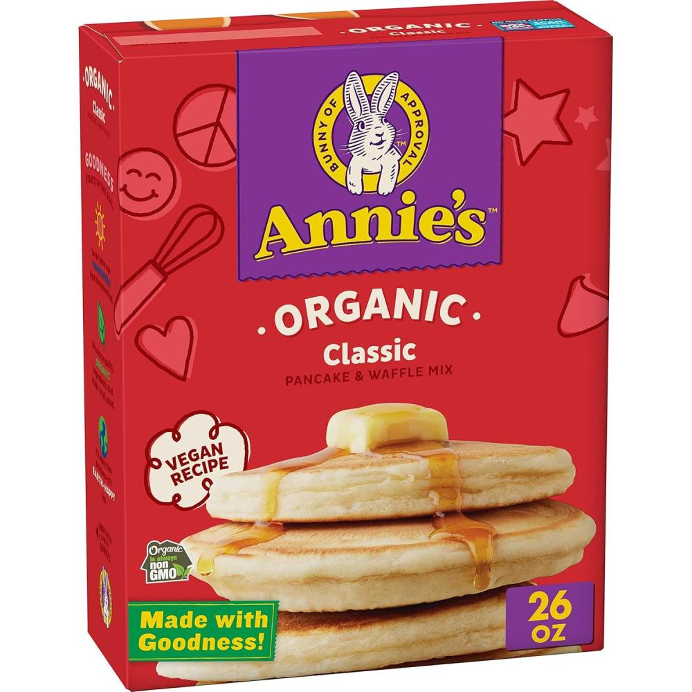 image:imageAnnies Organic Pancake and Waffle Mix Confetti Vegan Recipe 26 oz Pack of 8organic