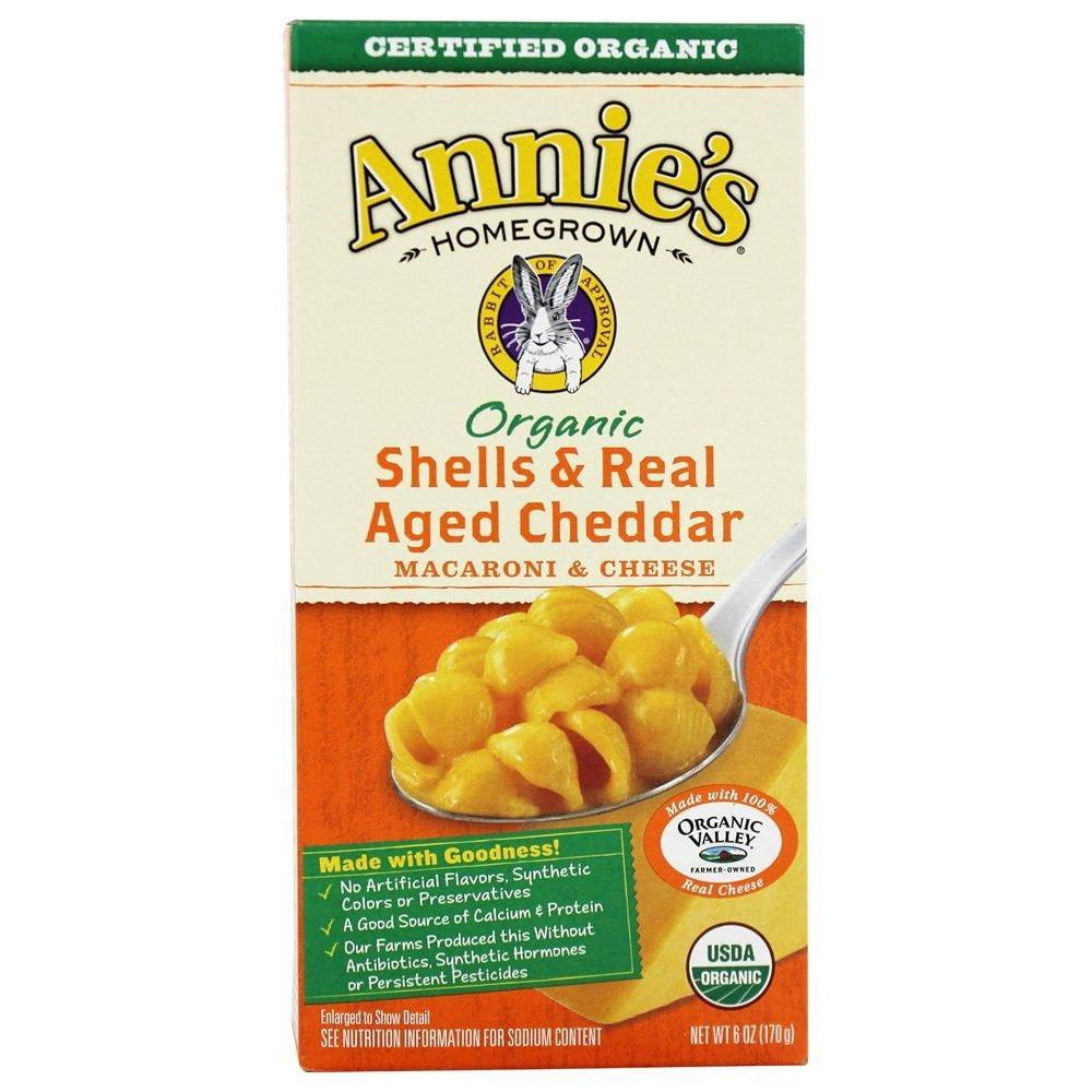image:imageAnnies Organic Shells and White Cheddar Made with Real Cheese 6 oz Pack of 12Unflavored