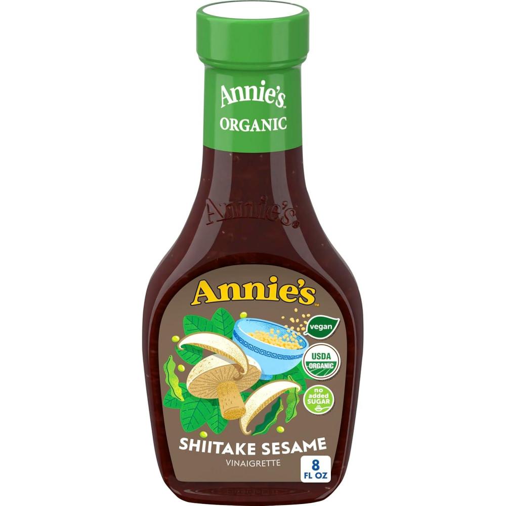 image:imageAnnies Organic Shiitake Sesame Vinaigrette Salad Dressing Vegan NonGMO 8 fl ozOrganic Shiitake Sesame Vinaigrette