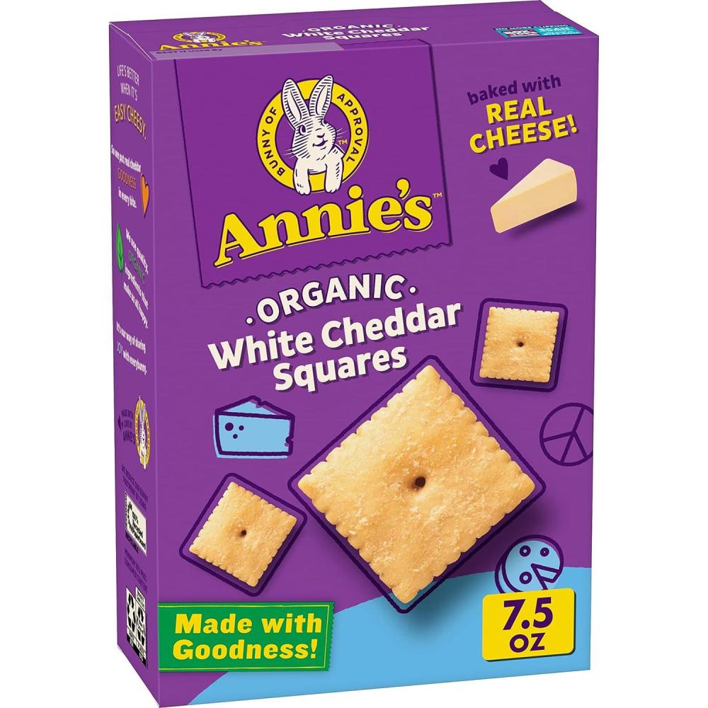 image:imageAnnies Organic Snack Variety Pack Cheddar Bunnies and Bunny Grahams 1 oz 36 ctWhite Cheddar Squares