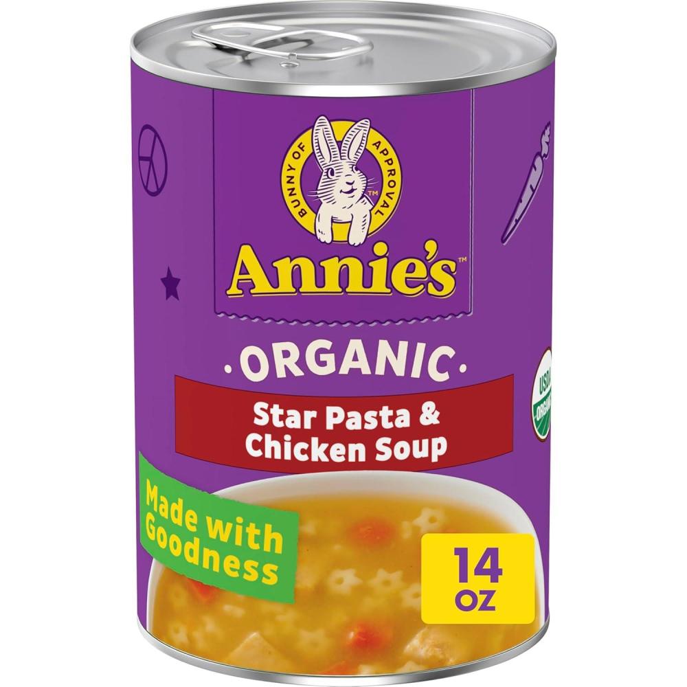 image:imageAnnies Organic Star Pasta and Chicken Canned Soup Ready To Serve 14 oz