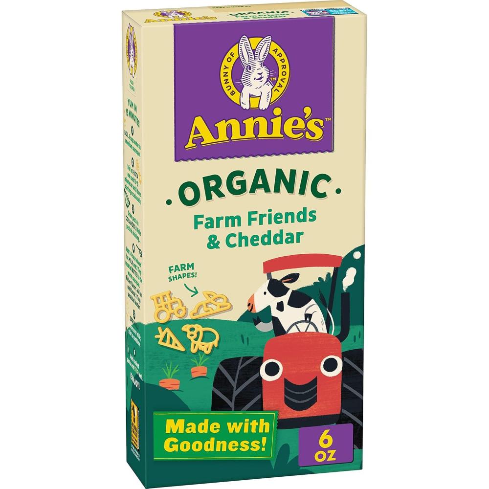 image:imageAnnies Shells and White Cheddar Made with Organic Pasta and Real Cheese Family Size 105 oz Pack of 6Cheddar