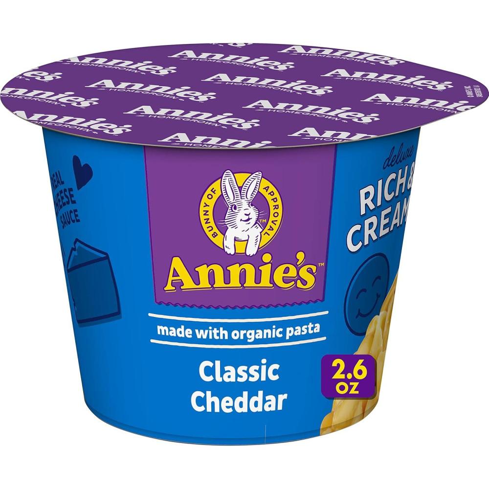 image:imageAnnies White Cheddar with Organic Pasta Macaroni and Cheese Microwavable Cups Made with Real Cheese 8 Ct 1608 ozClassic Cheddar