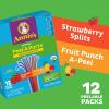 Annie’s Organic Fruit Peel-A-Parts Fruit Flavored Snacks, Strawberry and Fruit Punch, Gluten Free, Vegan, Variety Pack, 12 Count, 6.7 oz(Strawberry & Fruit Punch)