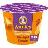 Annie’s Real Aged Cheddar Microwavable Mac and Cheese Cup with Organic Pasta, Made with Real Cheese, Dinner Side or Snacks, 2.01 oz (Pack of 12)(Real Aged Cheddar)