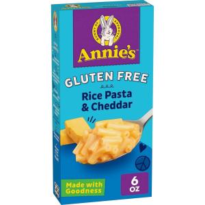Annie’s Gluten Free Rice Pasta and Cheddar, Made with Real Cheese, 6 oz (Pack of 12)(Cheddar)