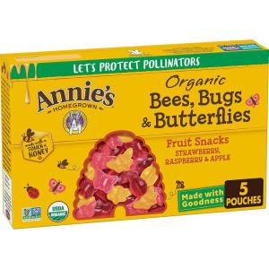 Annie’s Homegrown Homegrown Bees Bugs, & Butterflies Fruit Snacks, 4 oz