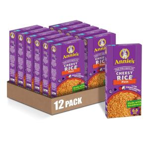 Annie’s Homegrown Vegan Cheesy Rice, Aged Cheddar Flavor, 6.6 oz (Pack of 12)(Pizza)