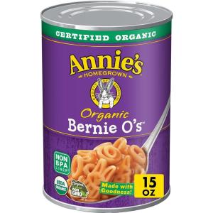 Annie’s Organic Bernie O’s, Canned Pasta in Tomato and Cheese Sauce, 15 oz (Pack of 12)(Bernie O’s)